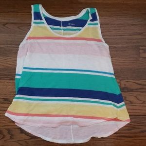 Merona multiple colors striped tank top